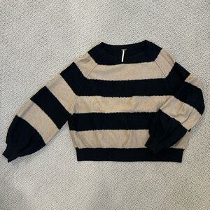 Free People Textured Striped Sweater